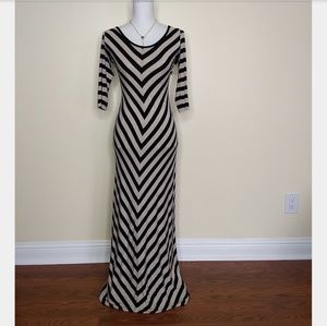 Calvin Klein Chevron striped maxi dress